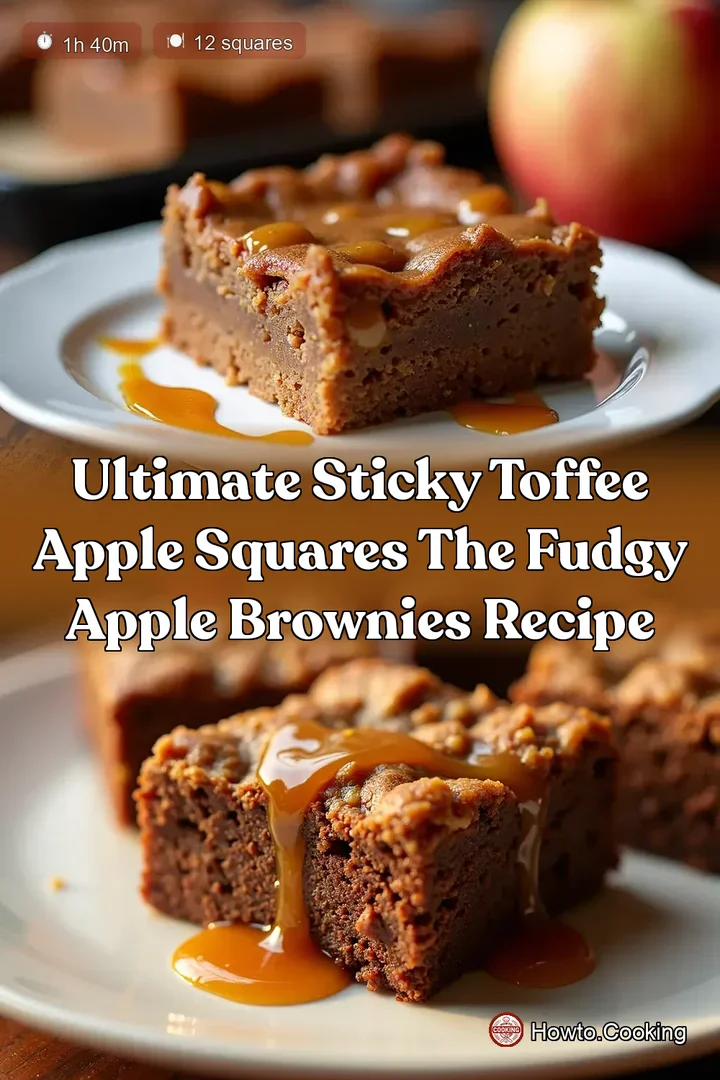 Ultimate Sticky Toffee Apple Squares The Fudgy Apple Brownies Recipe
