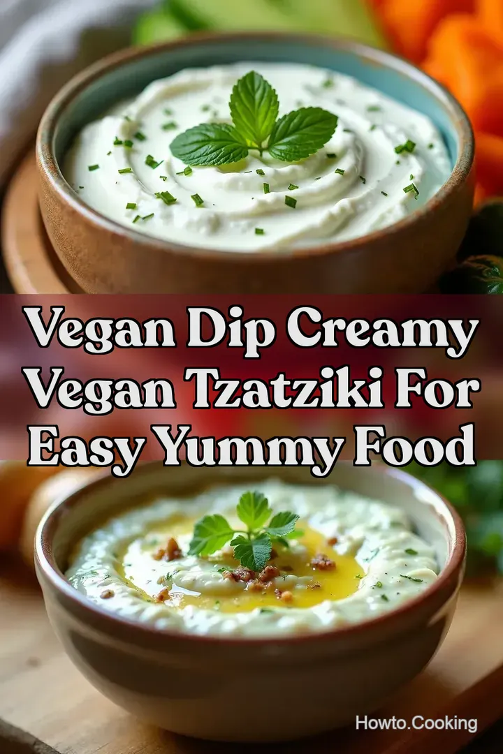 Vegan Dip Creamy Vegan Tzatziki for Easy Yummy Food