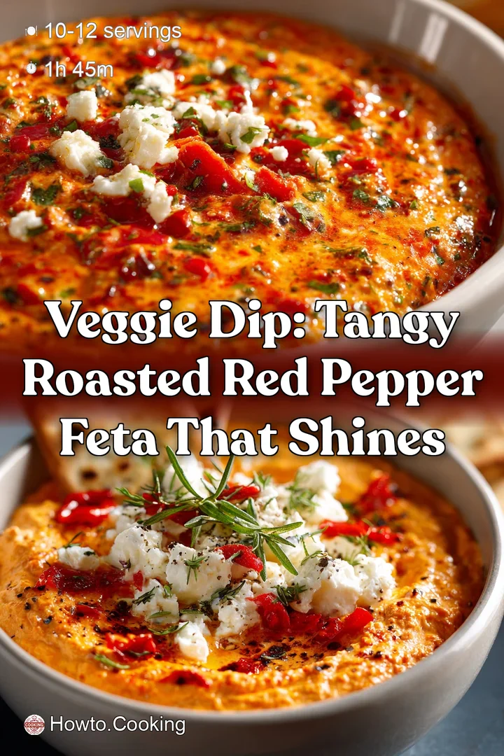 Veggie Dip: Tangy Roasted Red Pepper Feta That Shines