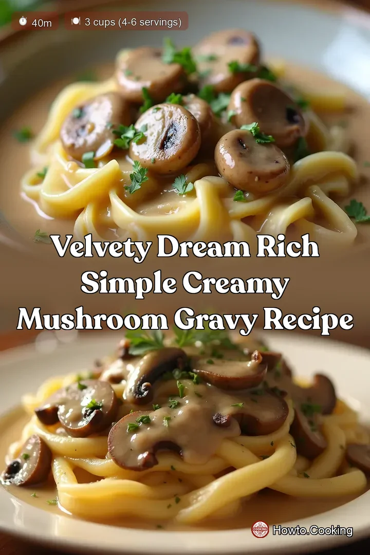 Velvety Dream Rich Simple Creamy Mushroom Gravy Recipe
