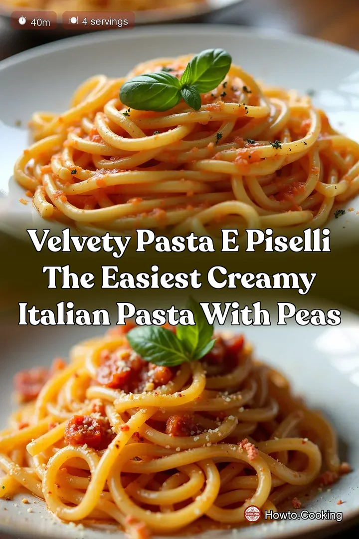 Velvety Pasta e Piselli The Easiest Creamy Italian Pasta With Peas