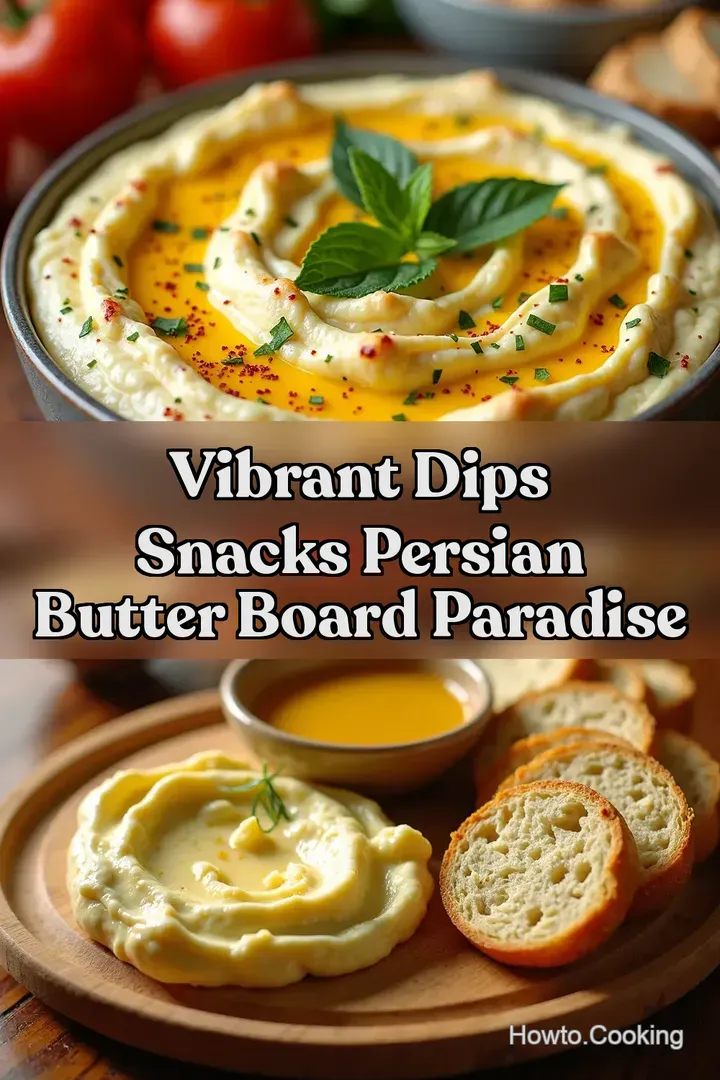 Vibrant Dips Snacks Persian Butter Board Paradise