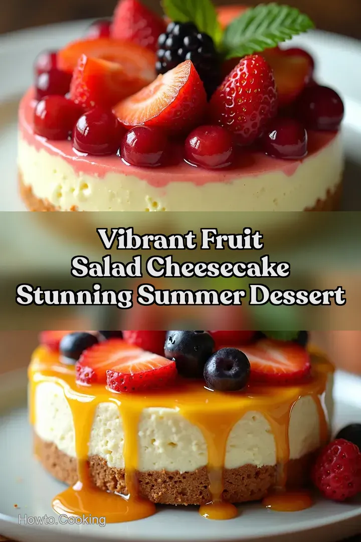 Vibrant Fruit Salad Cheesecake Stunning Summer Dessert