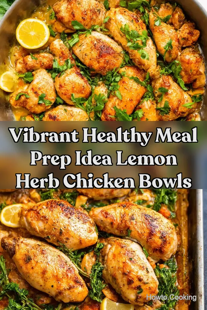 Vibrant Healthy Meal Prep Idea Lemon Herb Chicken Bowls