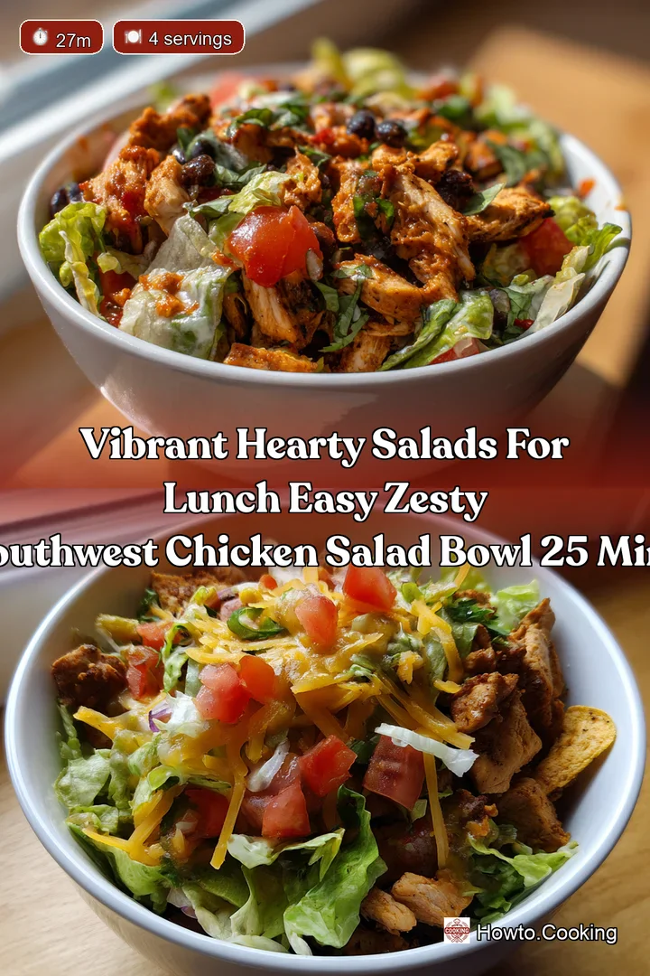 Vibrant Hearty Salads For Lunch Easy Zesty Southwest Chicken Salad Bowl 25 Mins