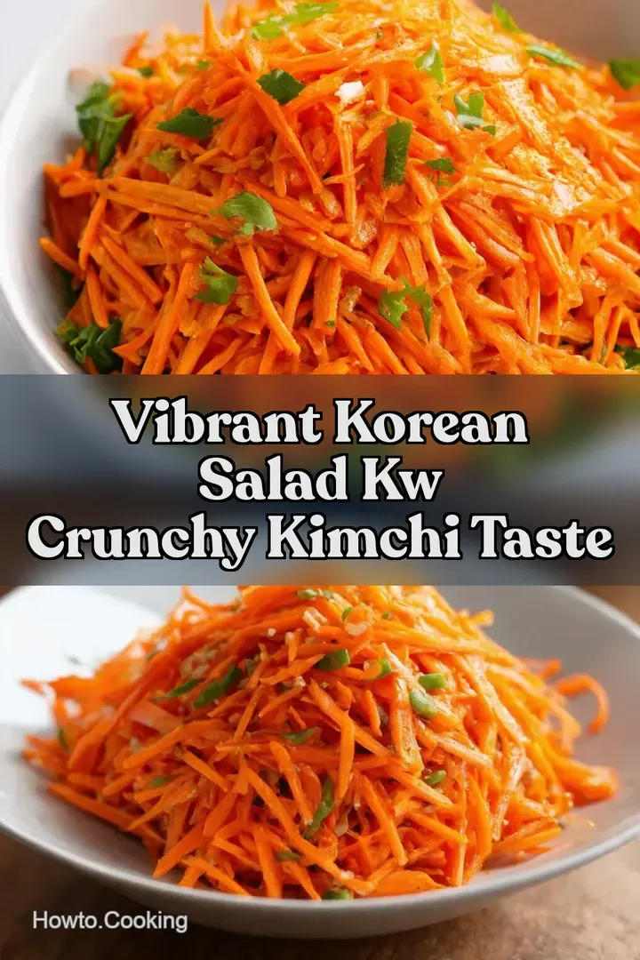Vibrant Korean Salad kw Crunchy Kimchi Taste