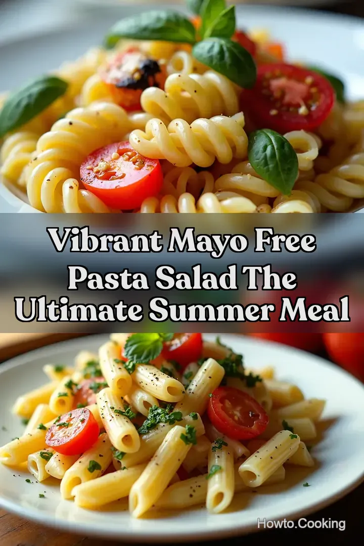 Vibrant Mayo Free Pasta Salad The Ultimate Summer Meal