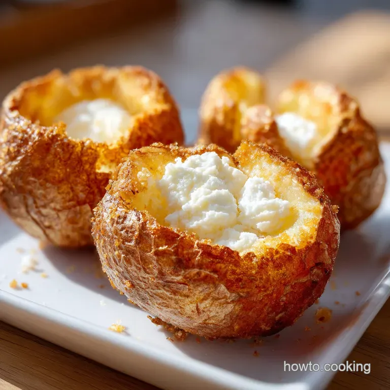 Golden-brown potato on a white ceramic plate, topped with melting butter and a sprinkle of fresh green chives.
