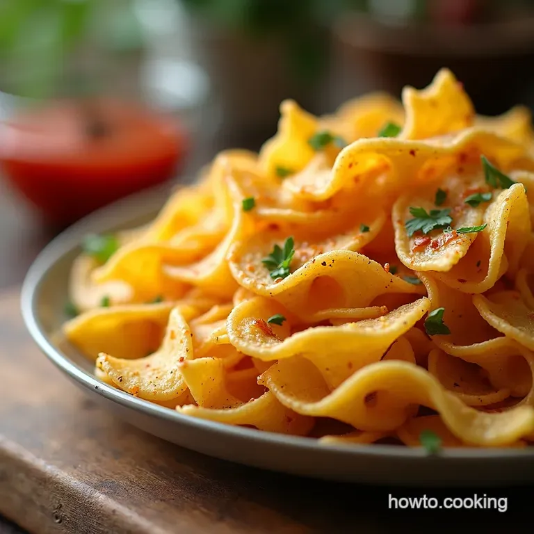 Air Fryer Pasta Chips Crispy Crunchy Carbtastic