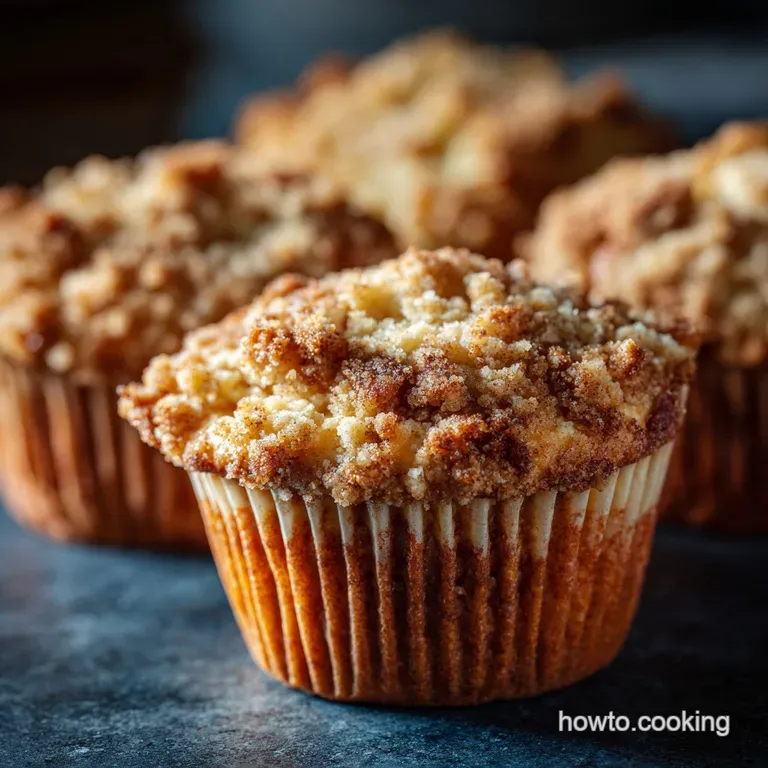 Apple Cinnamon Muffins the Classic Bakery Streusel Topping Recipe presentation