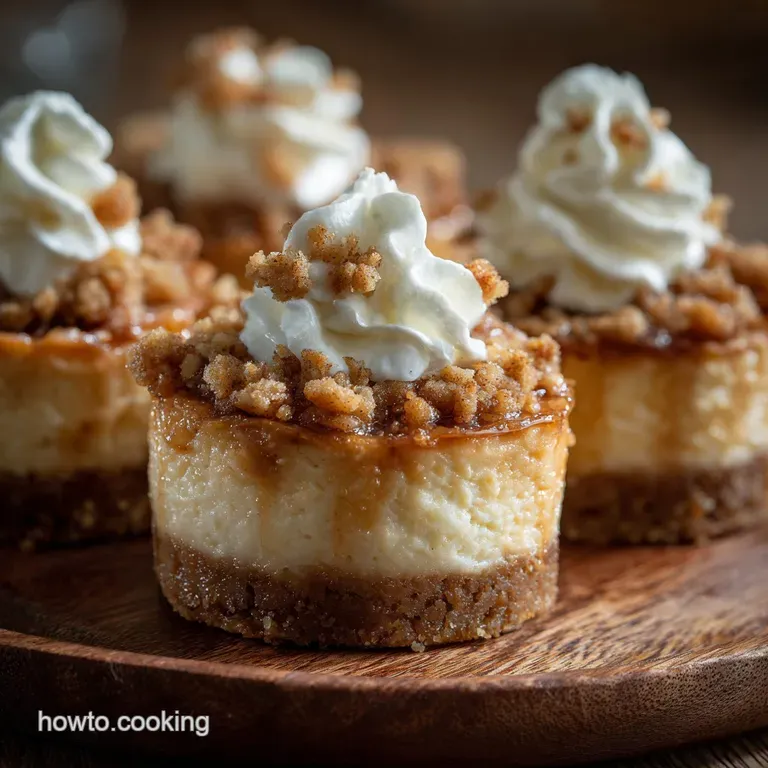 Apple Crisp Mini Cheesecakes: the Best Individual Dessert for Thanksgiving presentation