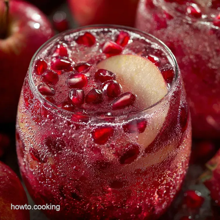 Apple Pomegranate Sparkling Thanksgiving Mocktail Easy Festive Punch
