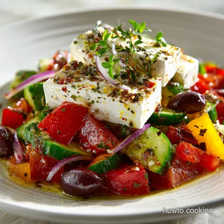 Greek Salad the Classic Horiatiki Real Greek Village Salad presentation