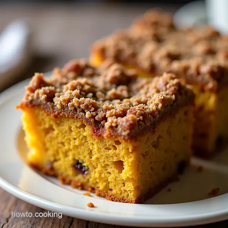 Autumn Glory Pumpkin Coffee Cake with Crunchy Streusel