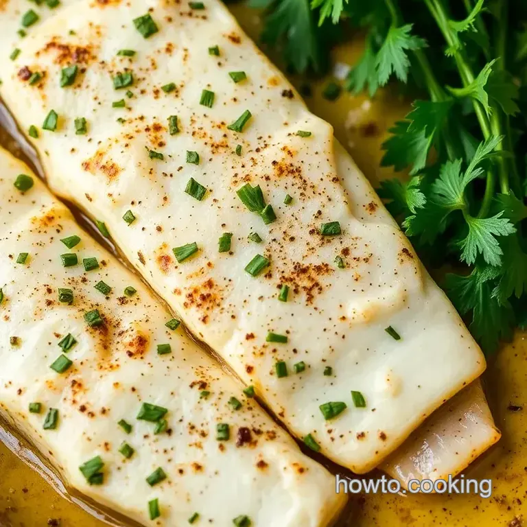 Herb-Infused Baked California Corbina presentation