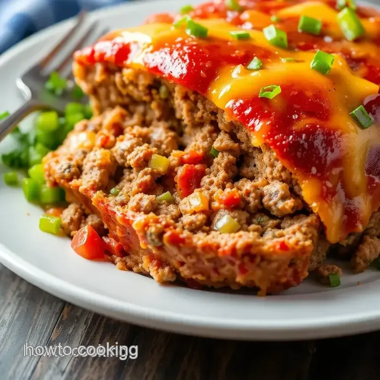Bake Cheesy Beef Bomb Meatloaf Delight presentation