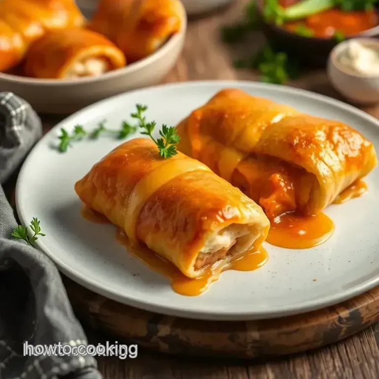 Irresistible Cheesy Chicken Rolls presentation