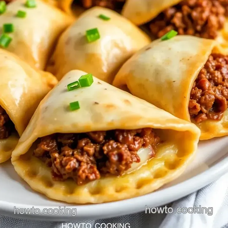 Cheesy Ground Beef Empanadas presentation