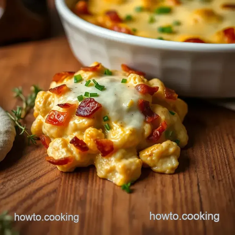 Creamy Bake Chicken Bacon Ranch Casserole presentation