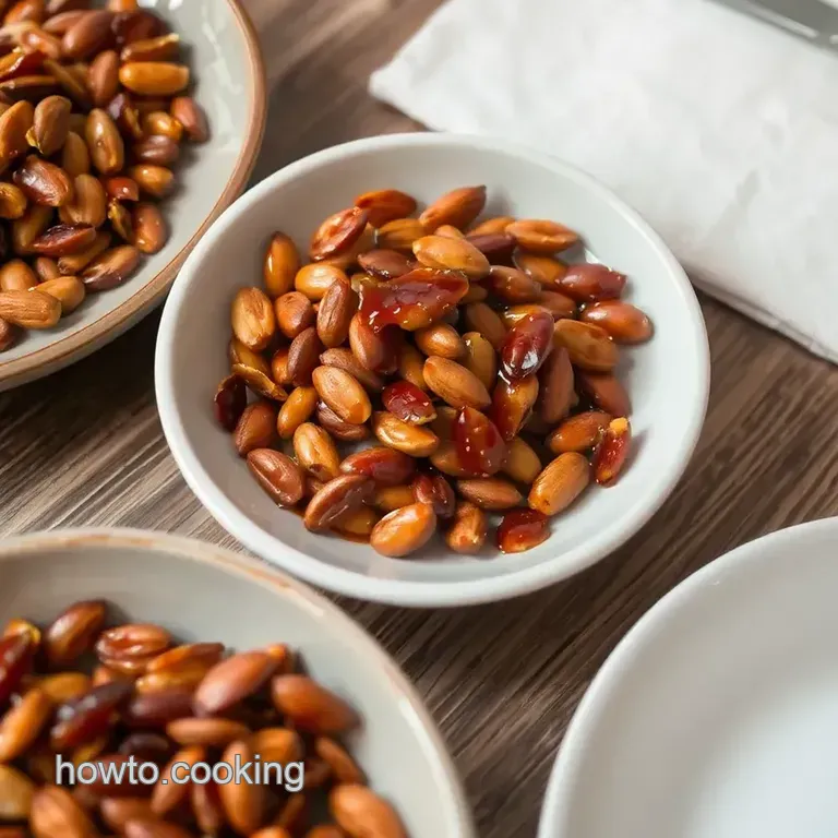 Chopped Almonds with Sweet Asian Sauce presentation