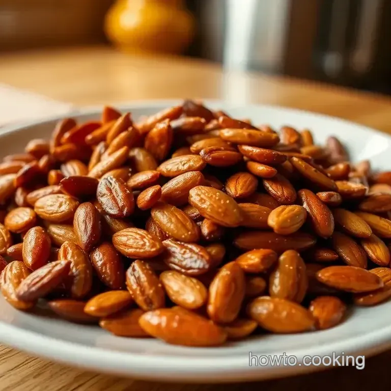 Bake Chopped Almonds with Sweet Asian Sauce