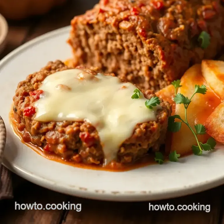 Cheesy Baked Ground Beef Meatloaf presentation