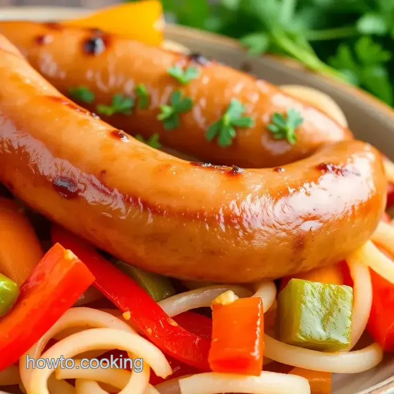 Bake Italian Sausage with Colorful Veggies