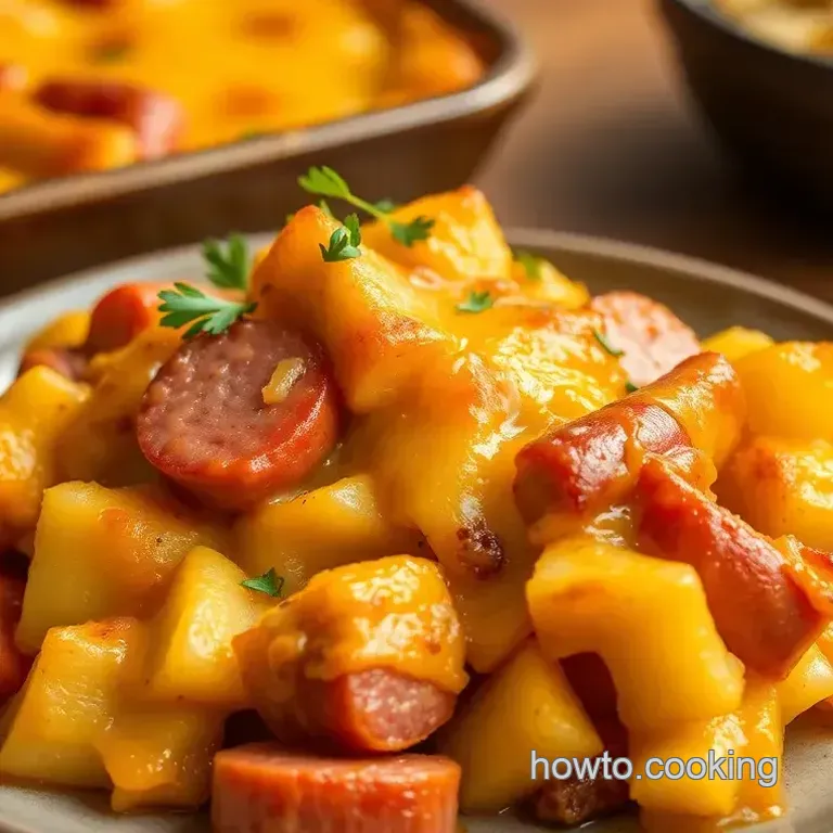 Bake Kielbasa Cheesy Potato Casserole