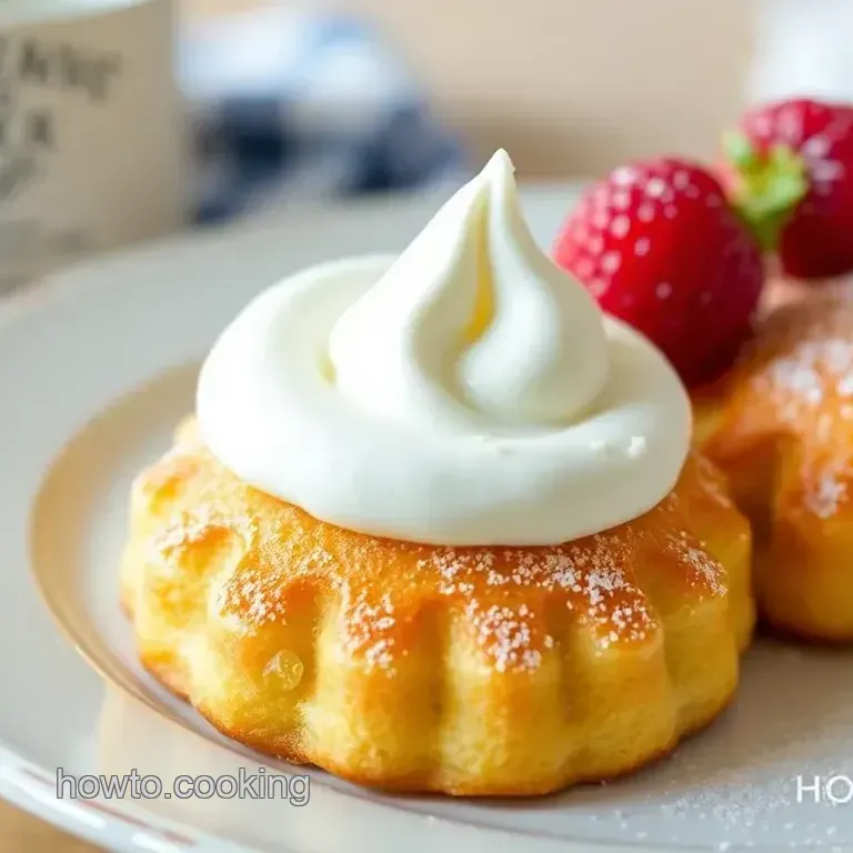Lemon Madeleine Cake with Whipped Cream Delight