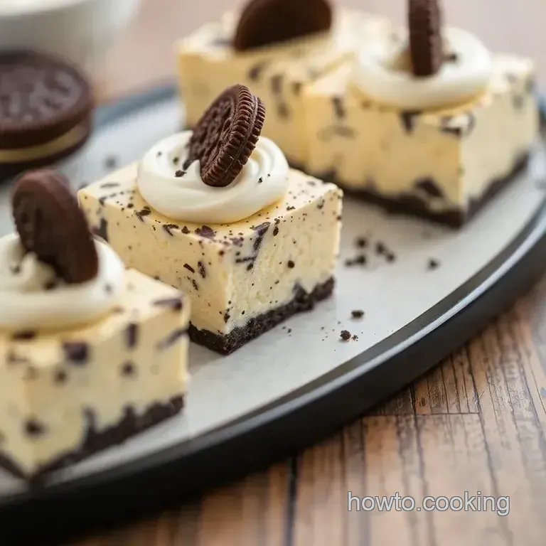 Oreo Cheesecake Bar Delight presentation