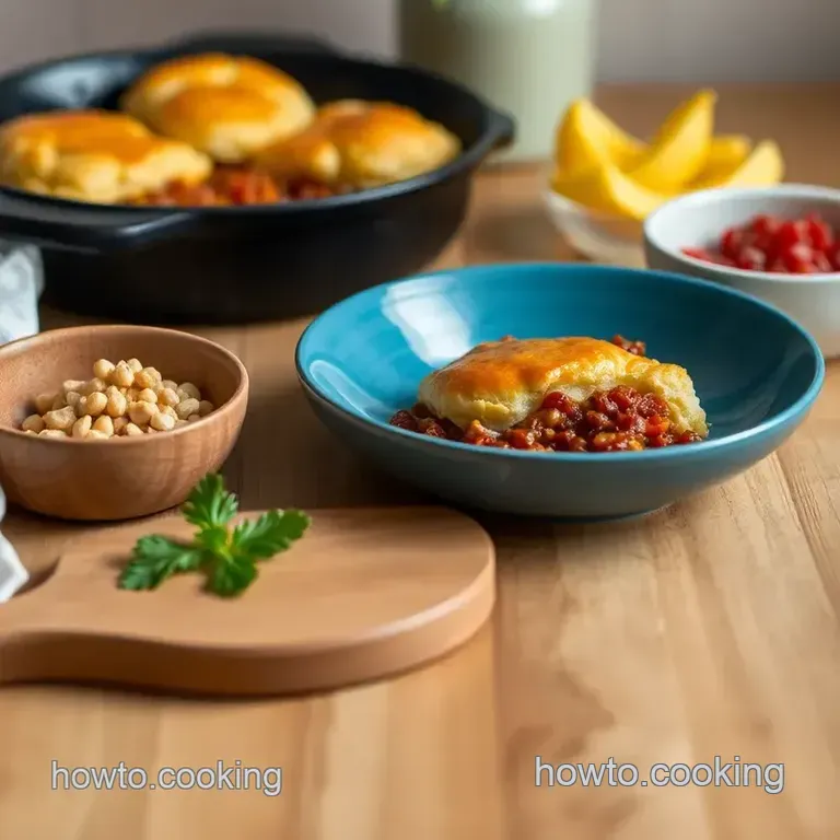 Bake Sloppy Joe Biscuit Casserole presentation