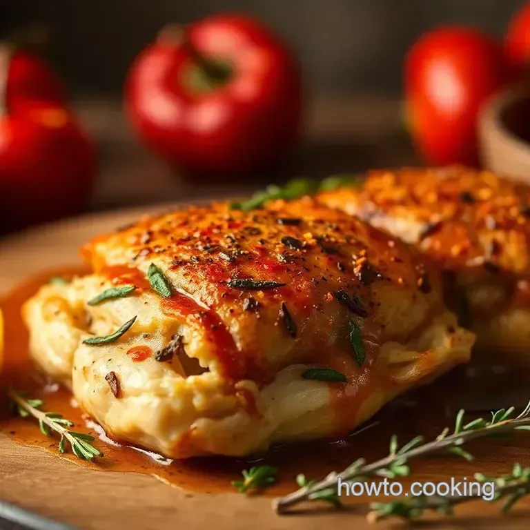 Bake Stuffed Chicken with Roasted Peppers