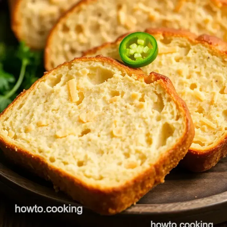 Vegan Jalapeño Cheddar Artisan Bread presentation