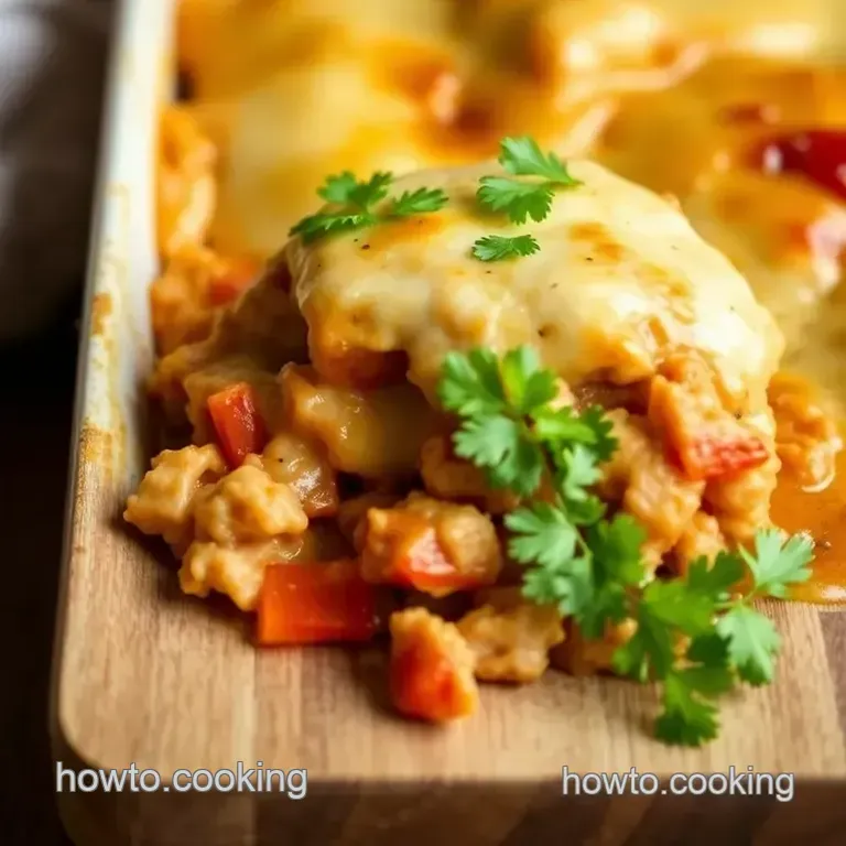 Baked Chicken Casserole with Tex-Mex Flavors presentation