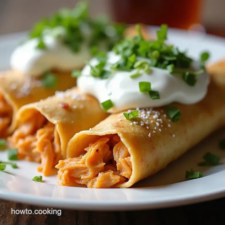 OvenCrisped Perfection Easy Baked Shredded Chicken Chimichangas with Tangy Lime Crema
