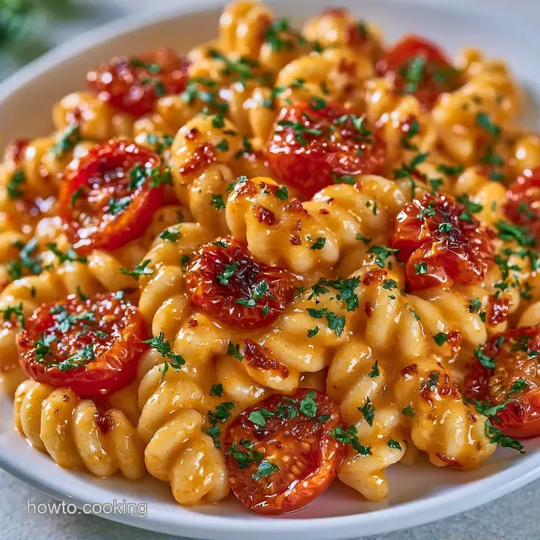 Baked Cream Cheese Pasta with Roasted Tomatoes