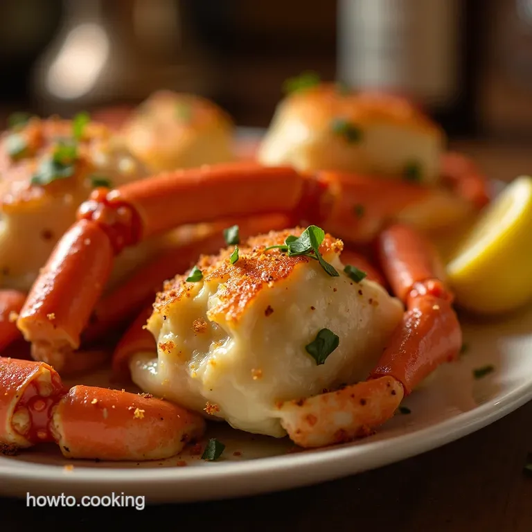 The Kings Feast Impossibly Tender Garlic Butter Baked Crab Legs presentation