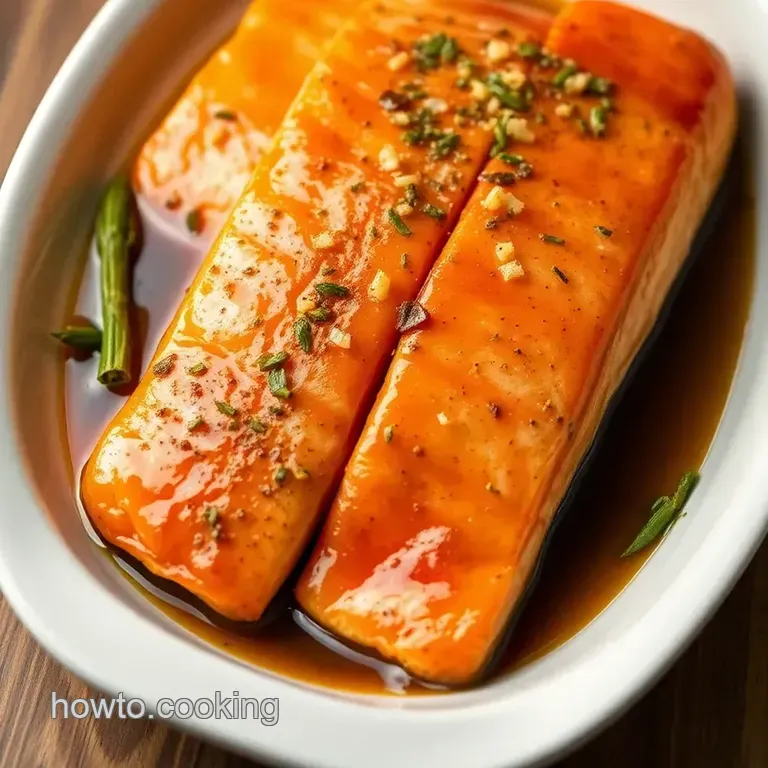 Baked Honey Garlic Salmon presentation