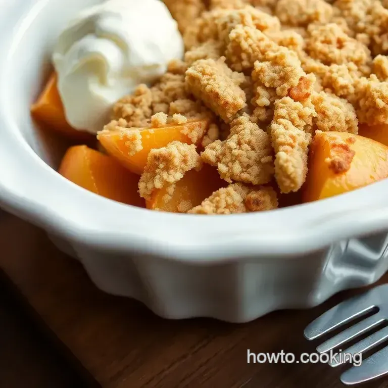 Baked Peach Crumble Delight