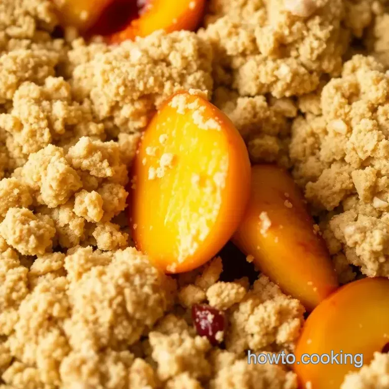Classic Peach Crumble presentation