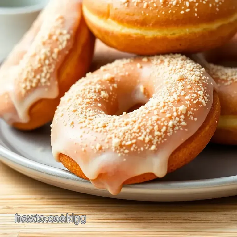 Baked Vanilla Bean Donuts with Glaze presentation