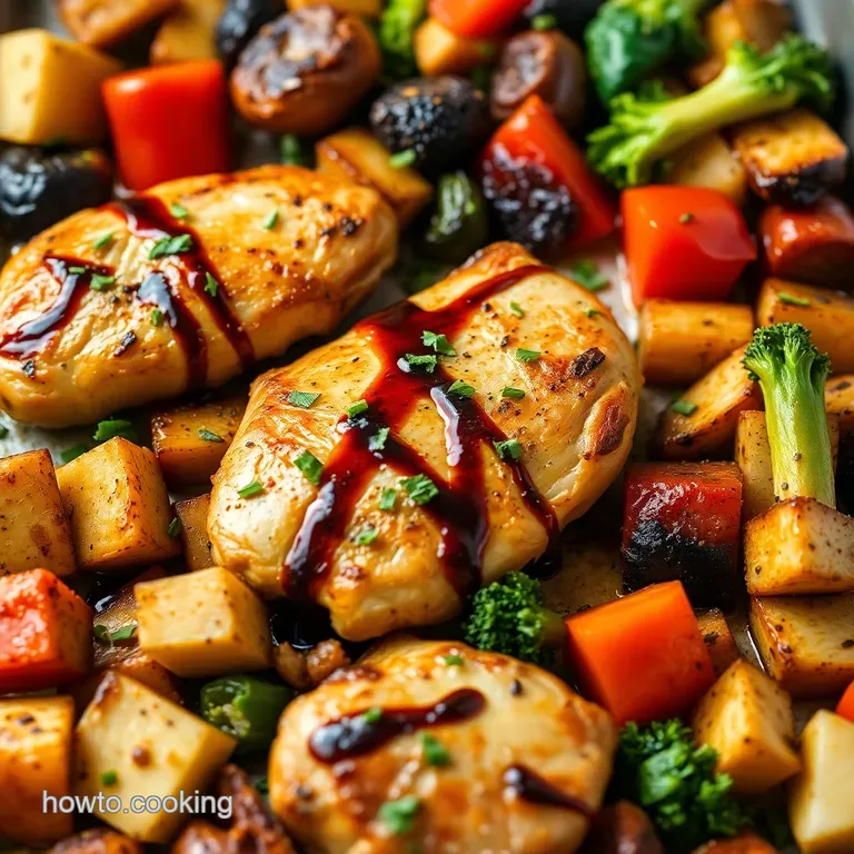 Balsamic Bliss Onepan Chicken Veggie Roast presentation