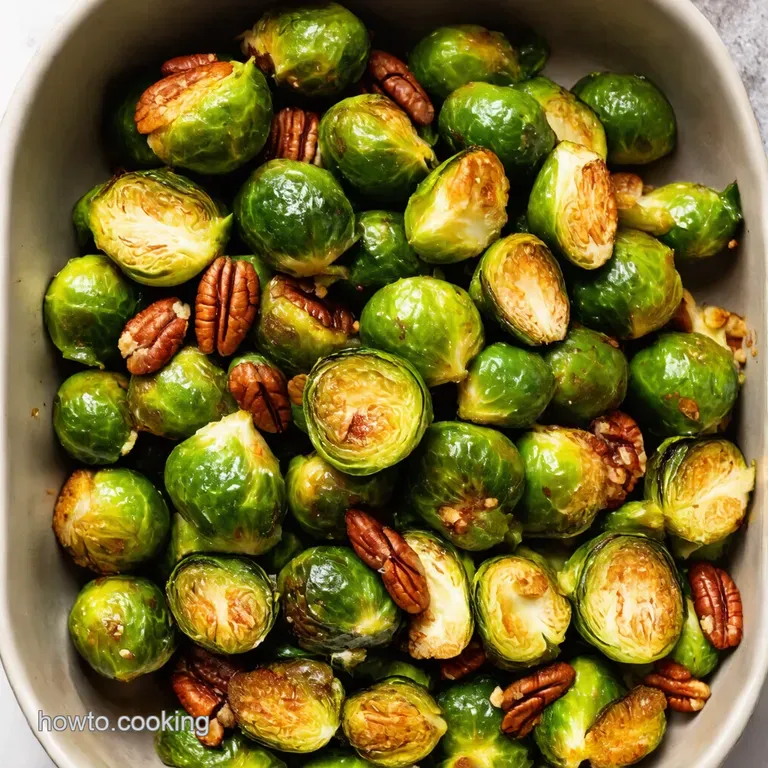 Balsamic Bliss Roasted Brussels Sprouts with Pecan Crunch
