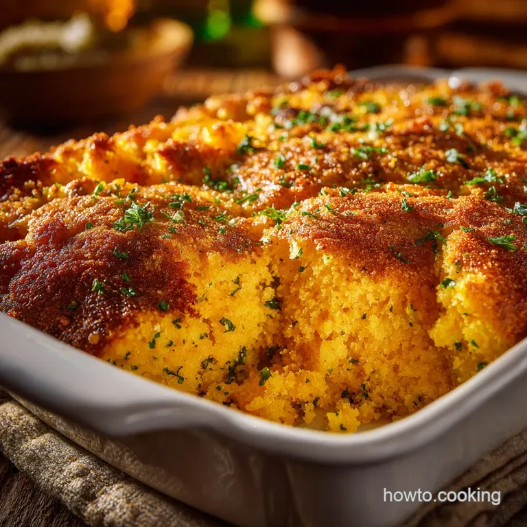 Cornbread Casserole with Ground Beef: the Ultimate Comfort Meal presentation