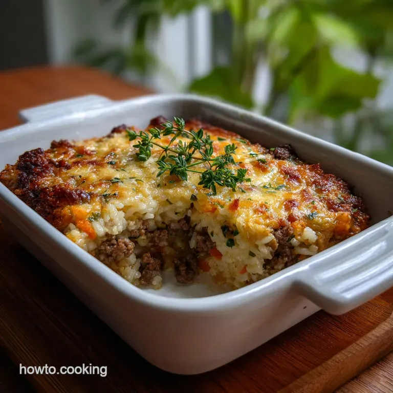 Mouthwatering Ground Beef And Rice Casserole
