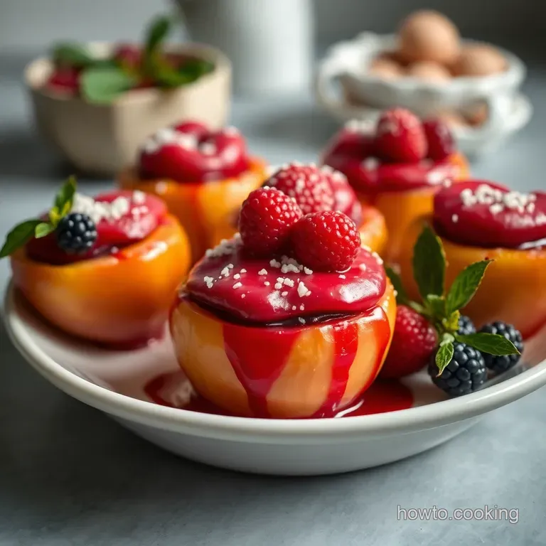 Berry Bliss Baked Apples presentation
