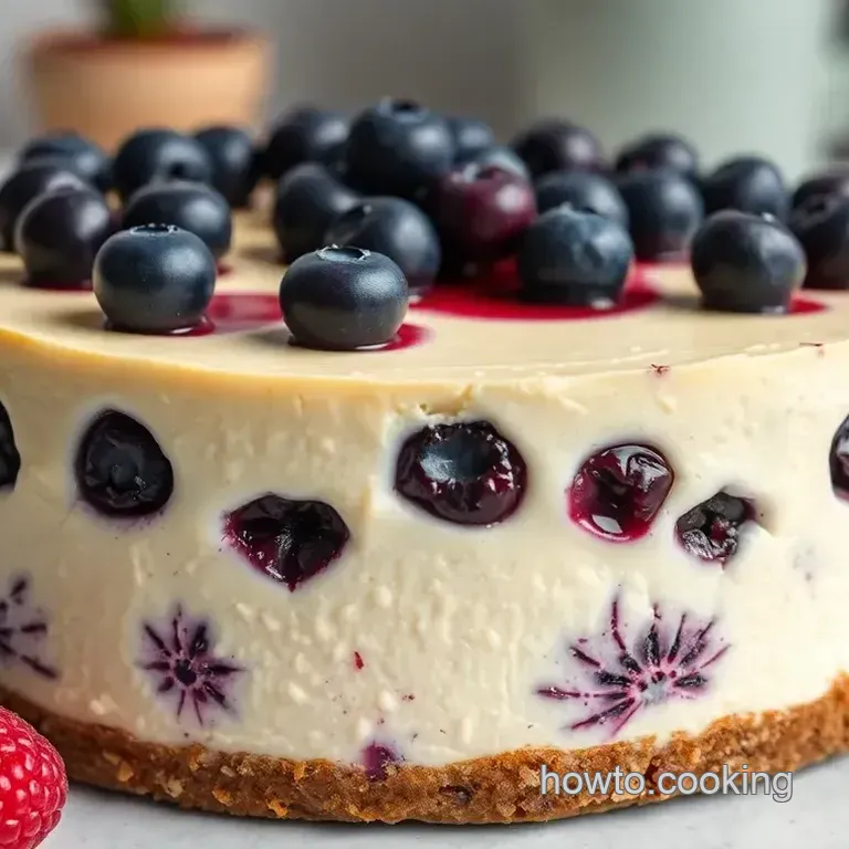 Berry Good: A Luscious Baked Blueberry Cheesecake