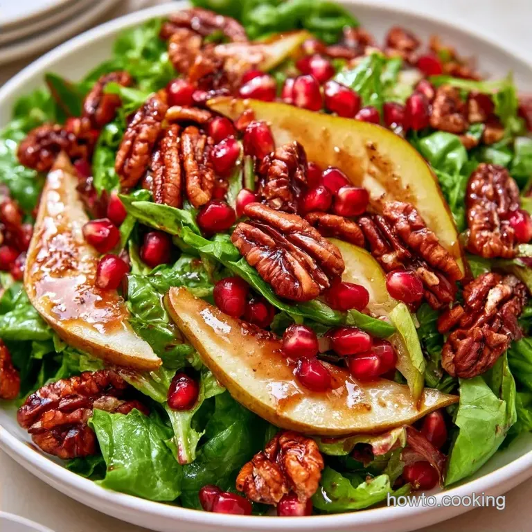Big Festive Salad with Pears and Pecans