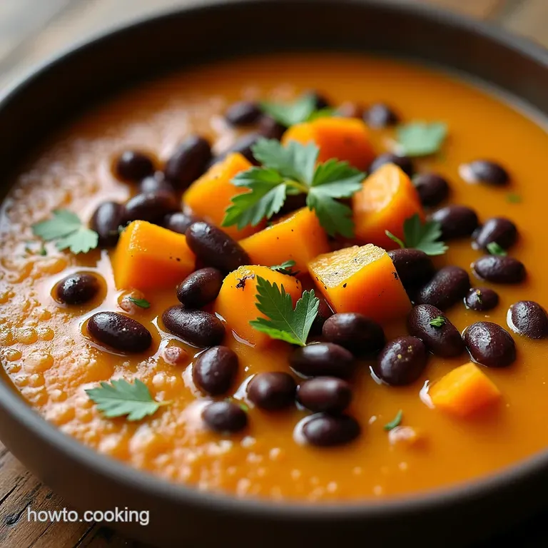 Easy Black Bean Pumpkin and Butternut Squash Soup Recipe