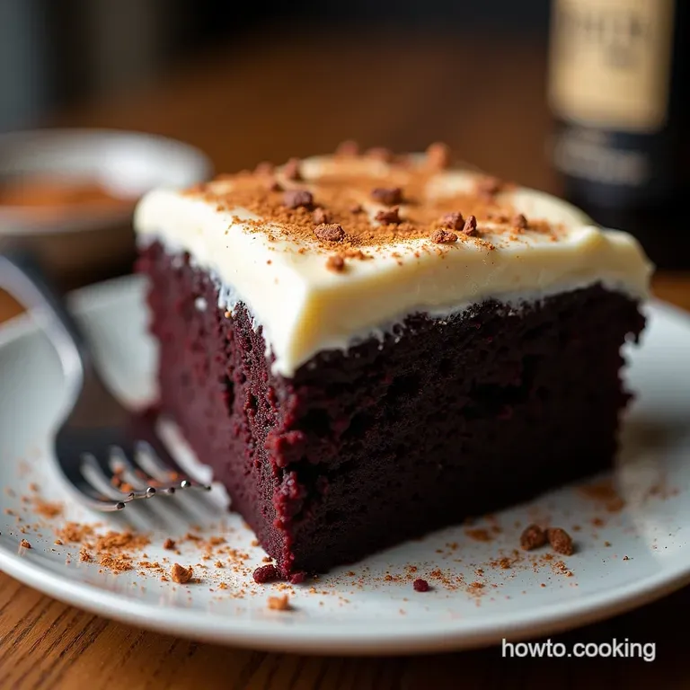 Midnight Marauder Black Velvet Stout Cake with Spiced Cream Cheese Frosting